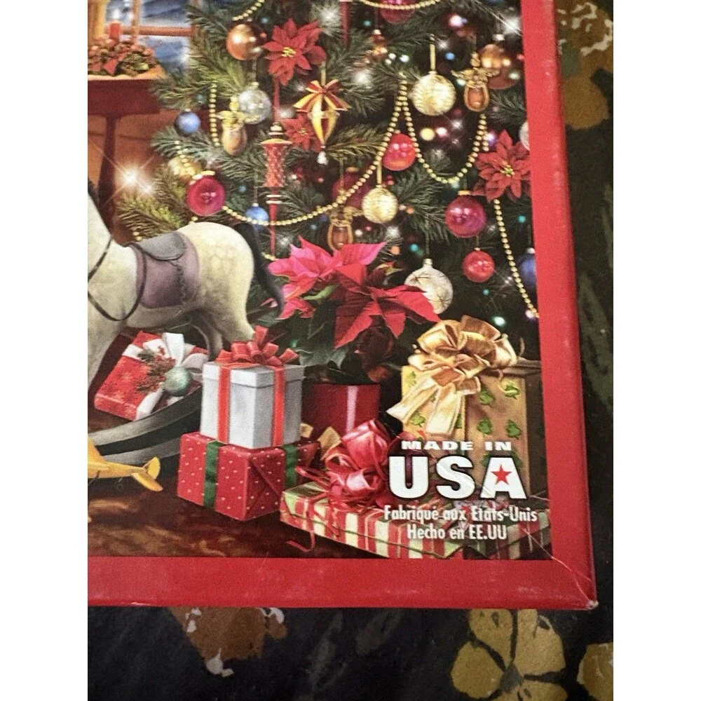White Mountain Delivering Gifts 550 Piece Puzzle Santa Christmas